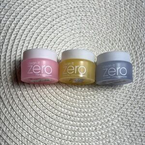Clean It Zero Cleansing Balm Trio - Pink, Yellow, Gray